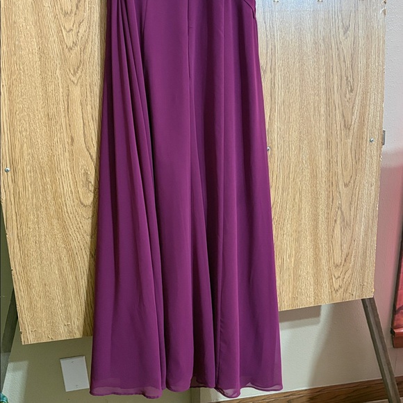 David's Bridal One Shoulder Purple Dress - Picture 6 of 7
